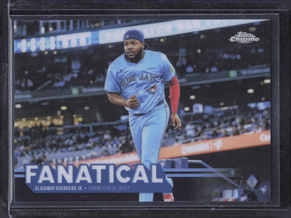 2025 Topps Chrome Vladimir Guerrero Jr. Fanatical Black Refractor /10