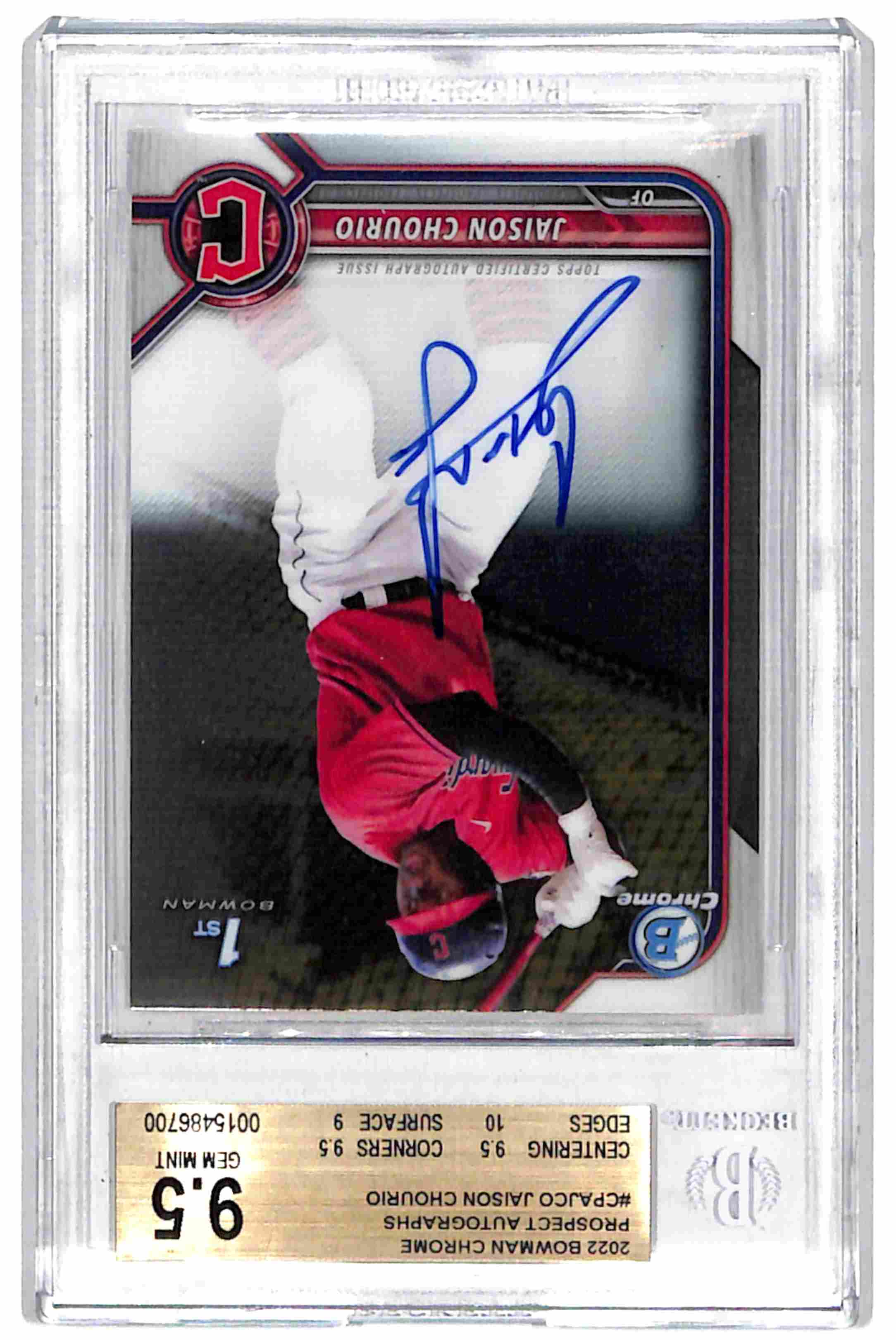 cheonnyeoオーダーページ 2022 Bowman Chrome Jaison Chourio Auto 1st #CPA-JCO BGS 9.5