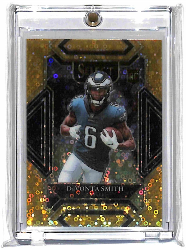 2021 Panini Select DeVonta Smith Club Level Disco Gold /10 - CLEAN 📈