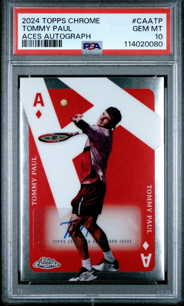 2024 Topps Chrome Tommy Paul Aces Autograph PSA 10 – Low Pop