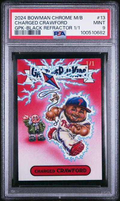 2024 Bowman Chrome Mega GPK Justin "Charged" Crawford Black Mojo Refractor True 1/1