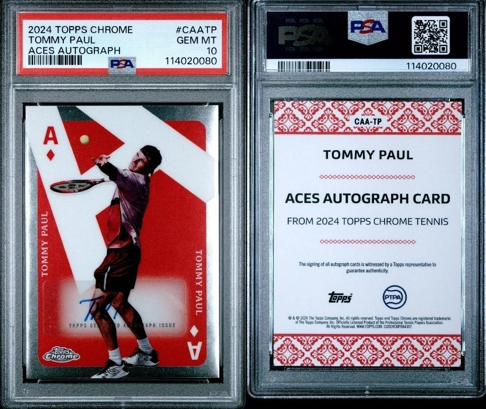 2024 Topps Chrome Tommy Paul Aces Autograph PSA 10 – Low Pop